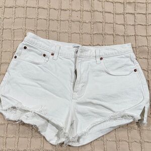 Abercrombie & Fitch White Jean Shorts